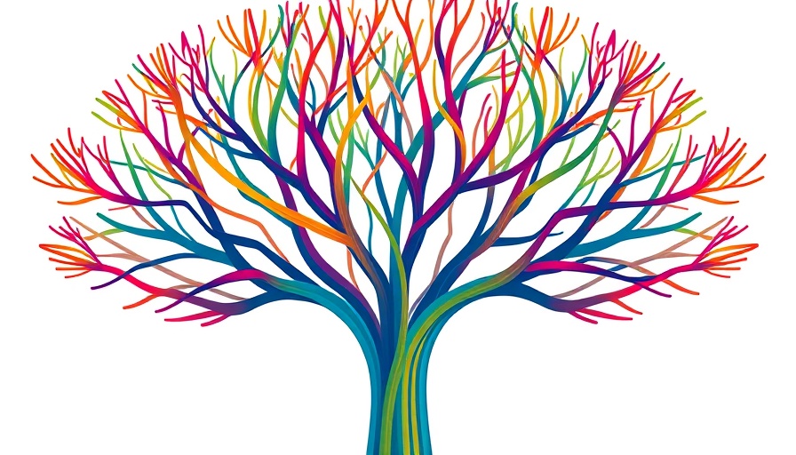 Generational wealth symbol with colorful woven lines.