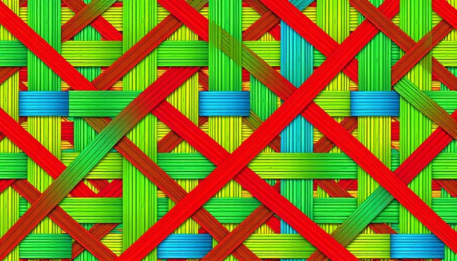 Abstract colorful pattern with intersecting lines.