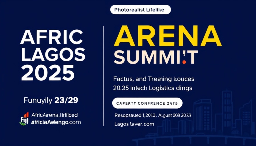 AfricArena Lagos Summit 2025 conference poster with details.