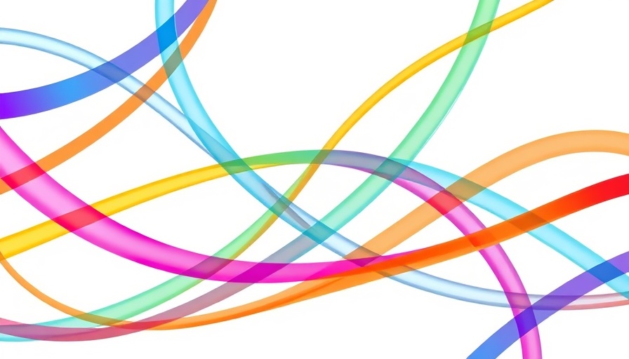 Abstract colorful lines representing Gambia's economic landscape