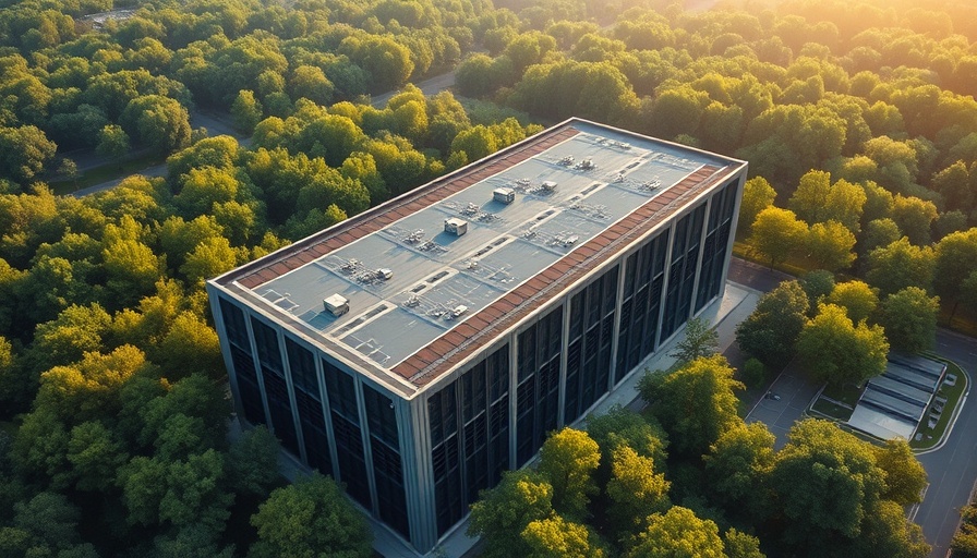 Aerial view of the LGS2 12MW Data Centre in Nigeria surrounded by greenery.