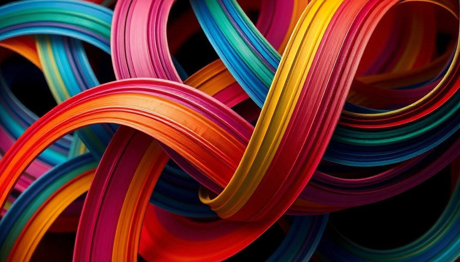 Abstract colorful stripes symbolizing complexity