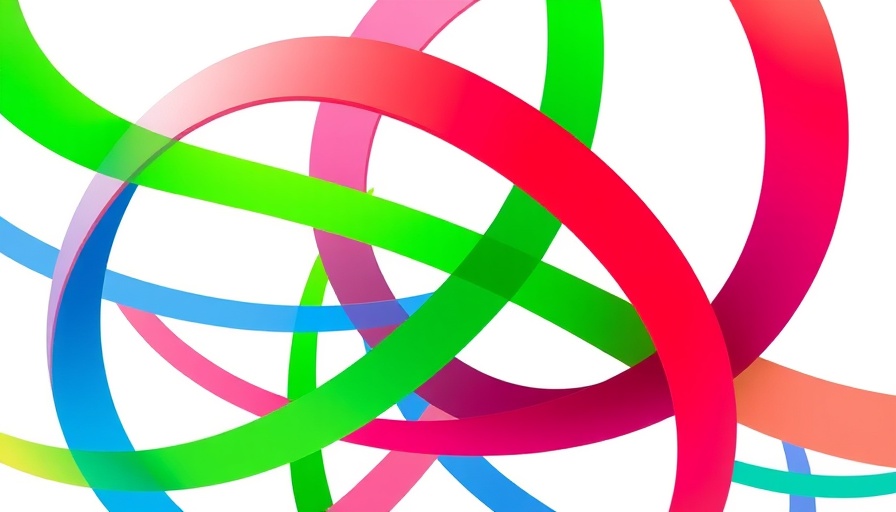 Colorful abstract design representing complexity, with intertwined arcs.