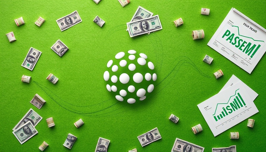 Dot Float passive income concept on vibrant green background.