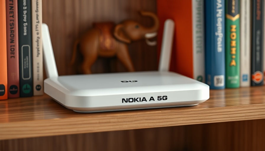 Safaricom 5G network router with books and figurine, rural Kenya.