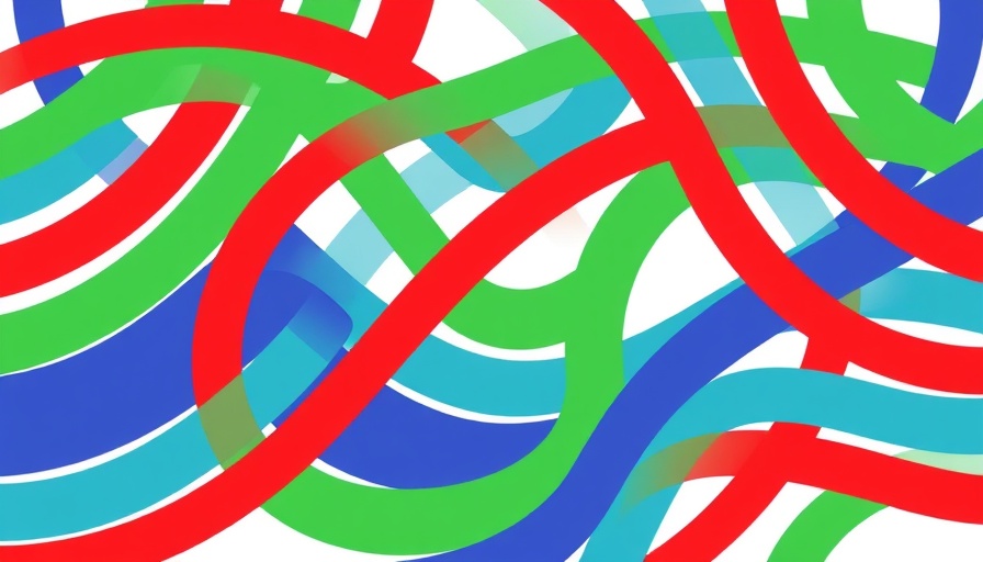 Abstract multicolored pattern with interwoven arcs