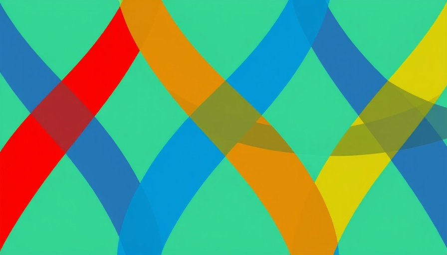 Colorful abstract pattern with intersecting arcs.