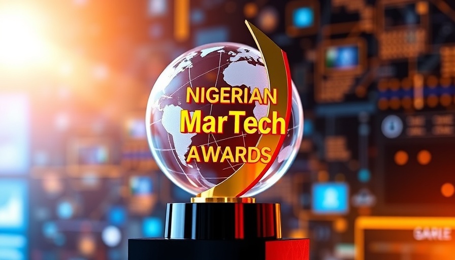 Nigerian MarTech Awards trophy highlighting excellence.