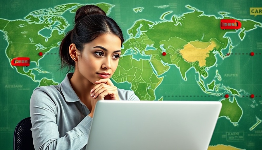 Confident young woman with laptop promoting remote equal employment opportunities.