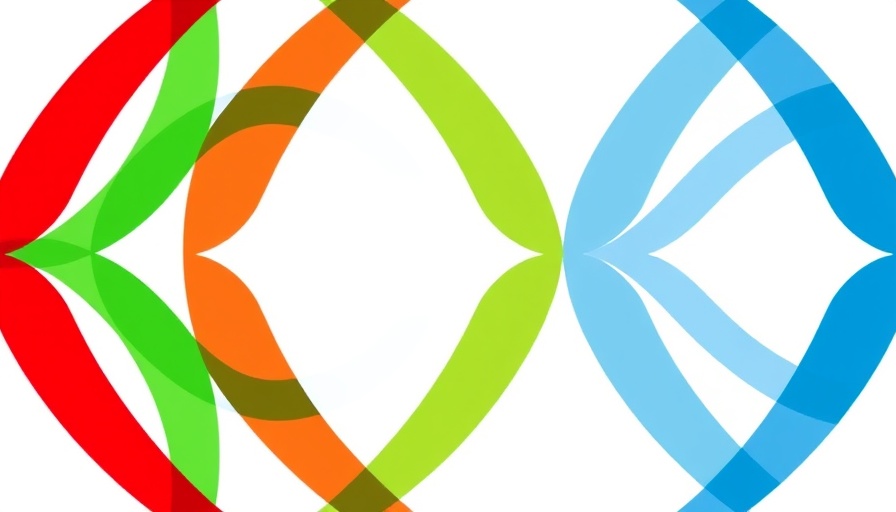 Artistic geometric pattern with intersecting colorful arcs.