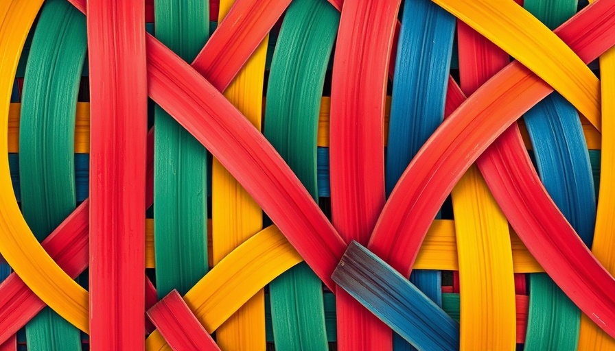 Ndi Umunyarwanda woven pattern, abstract colorful design.