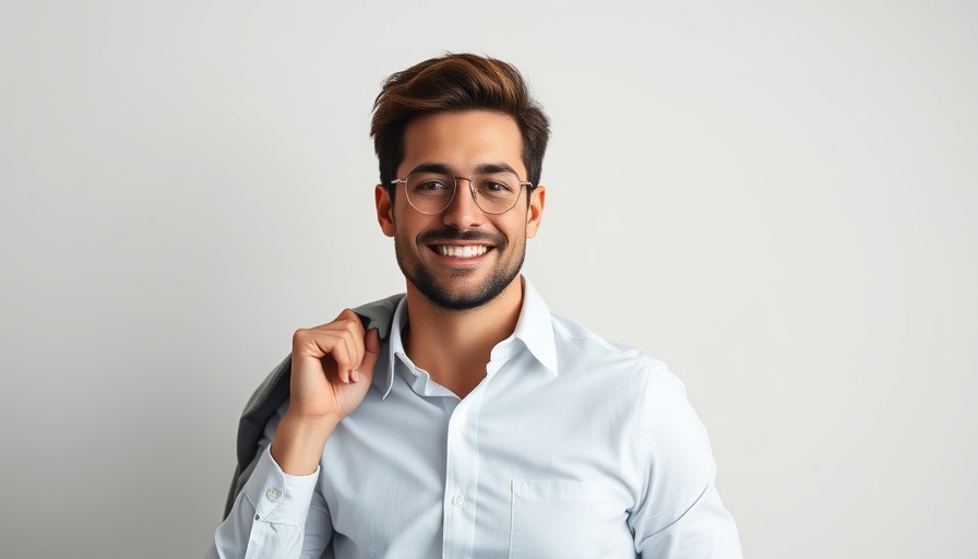 Smiling man in white shirt represents AI in Africa.