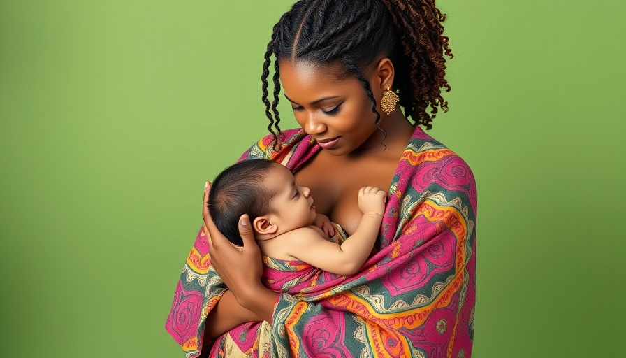 A tender moment between a mother and her newborn, symbolizing maternal mental health in Nigeria.