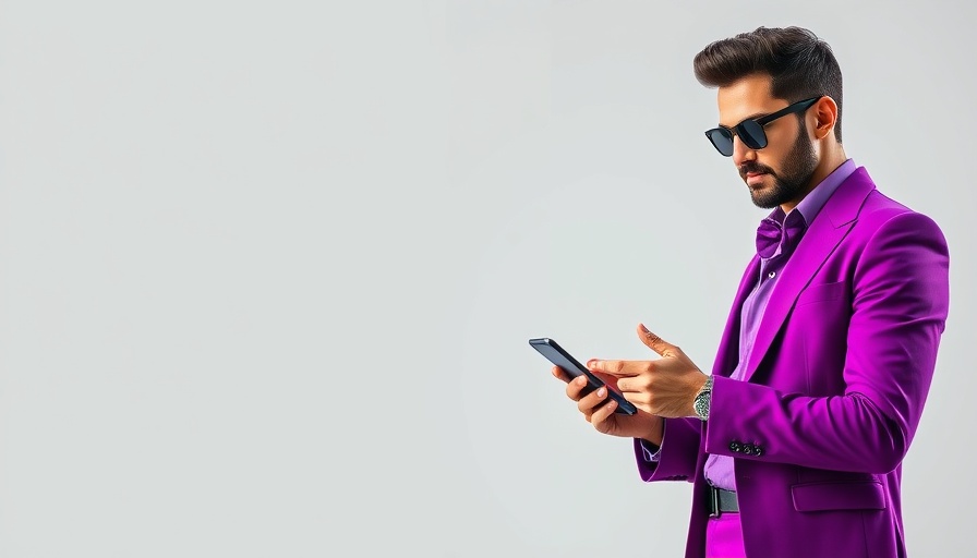 Stylish man holding smartphone, confidence in future of work in Africa.