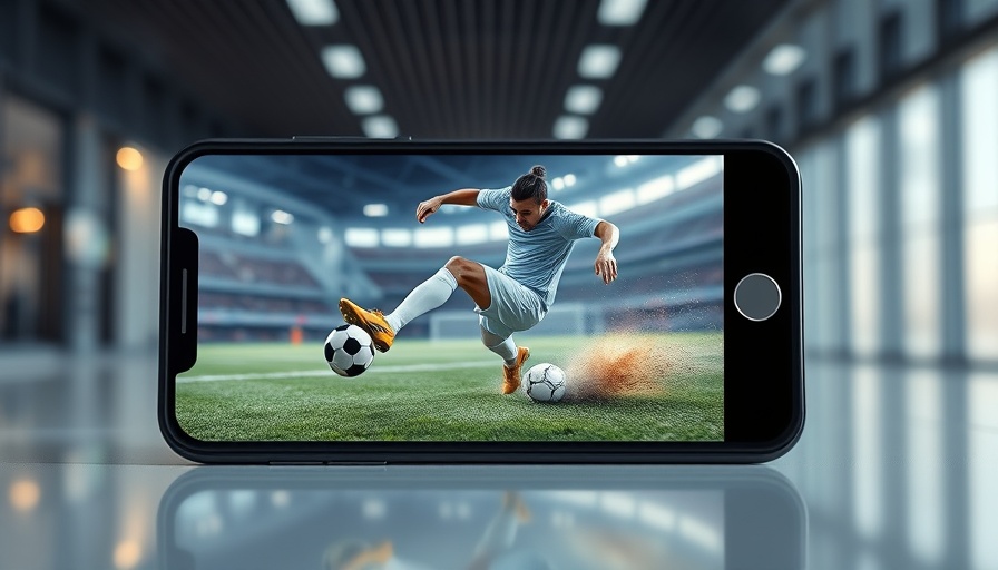 AI FlashSnap technology in mobile photography, showcasing dynamic soccer action.
