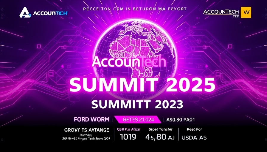 AccounTech Summit 2025 event poster with digital globe of Africa