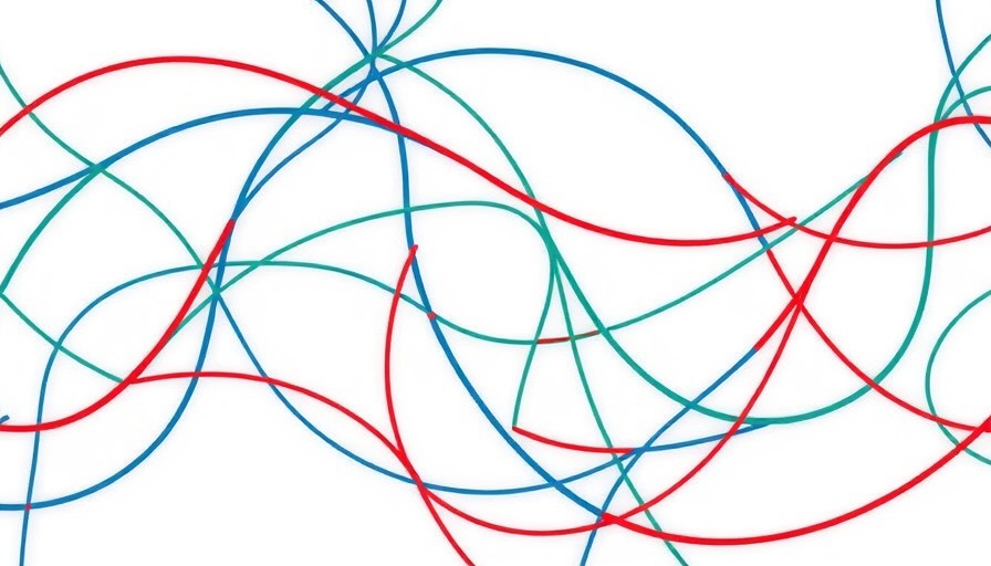 Abstract pattern symbolizing Hunger Crisis in West and Central Africa with colored lines.