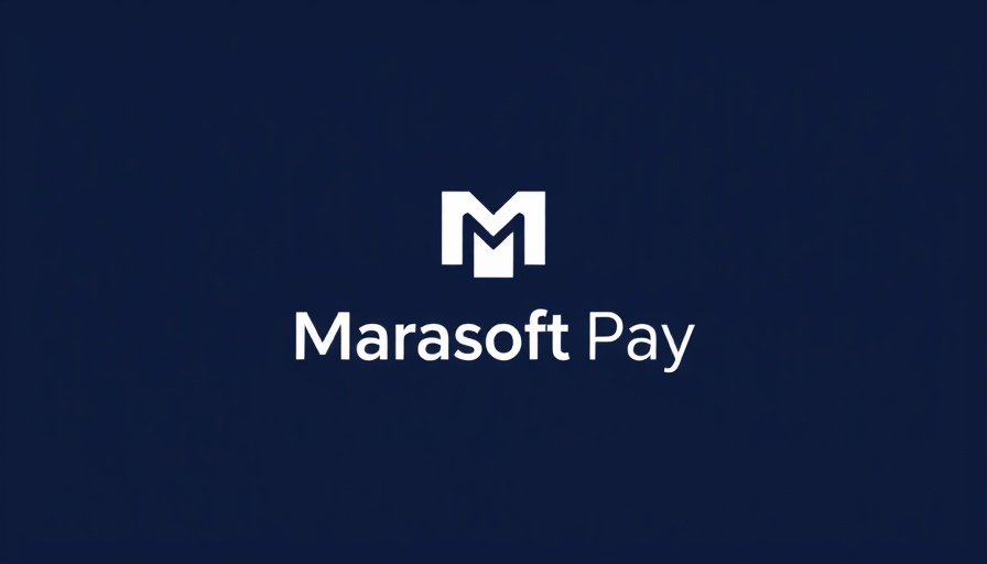 Fintech Africa Minimalist Marasoft Pay Logo on Dark Blue Background