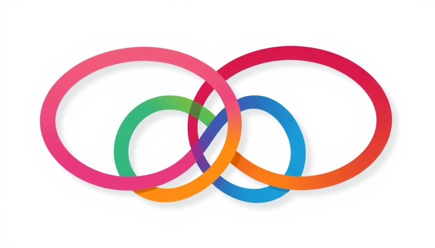 Abstract colorful logo symbolizing unity and connection.
