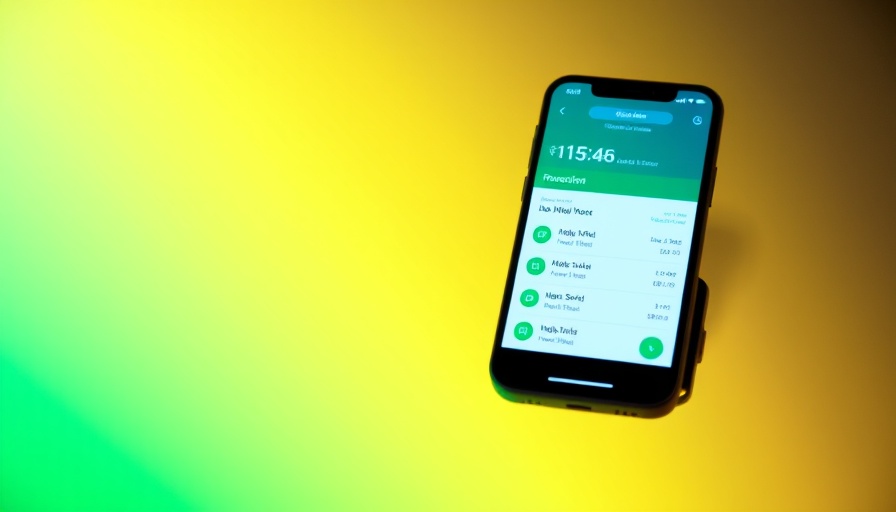 Smartphone showing digital wallet app, green background.