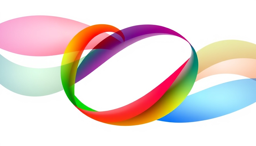 Colorful abstract logo design with flowing lines.