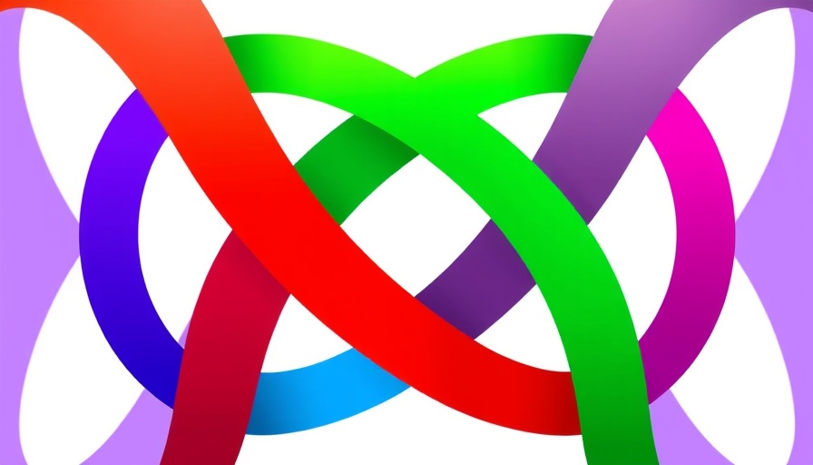 Abstract colorful arcs symbolizing unity and connectivity.