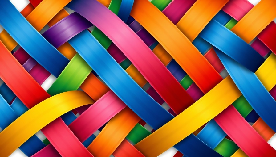Multicolored abstract pattern representing harmonized frameworks in Africa.