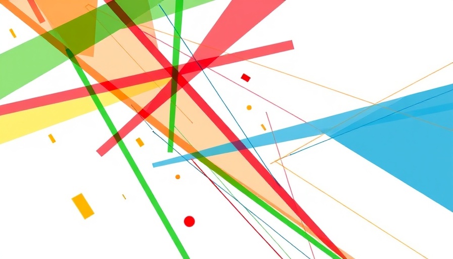 Abstract design with colorful lines symbolizing the future of aid in Africa