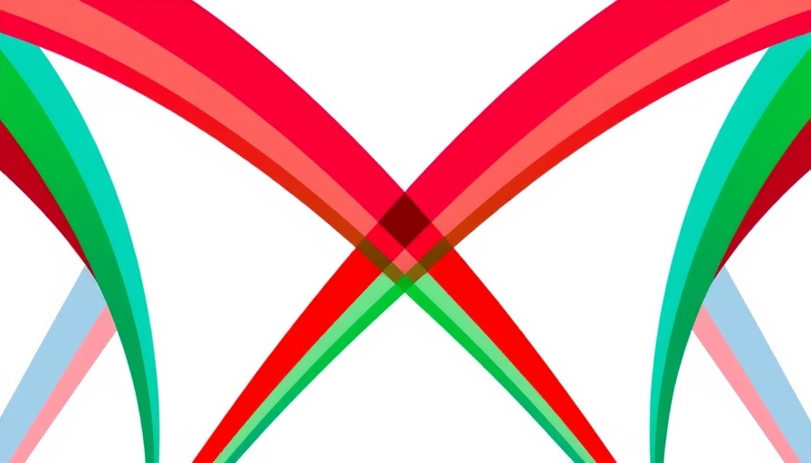 Colorful abstract arches logo, vibrant intersecting design.