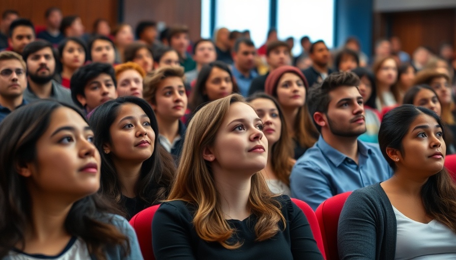 AI in Africa: Engaged students listening in a modern auditorium.