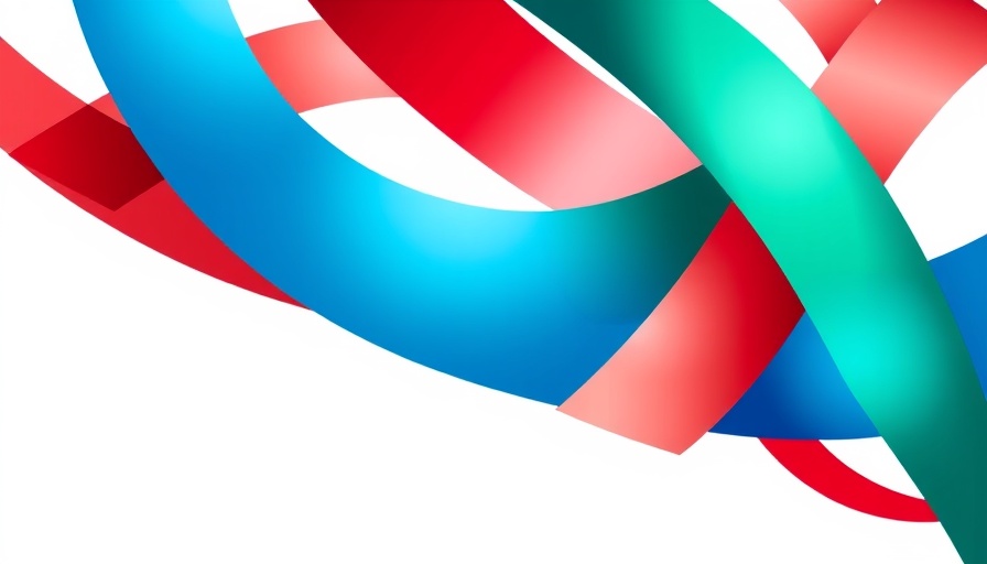 Abstract logo with interwoven colorful lines