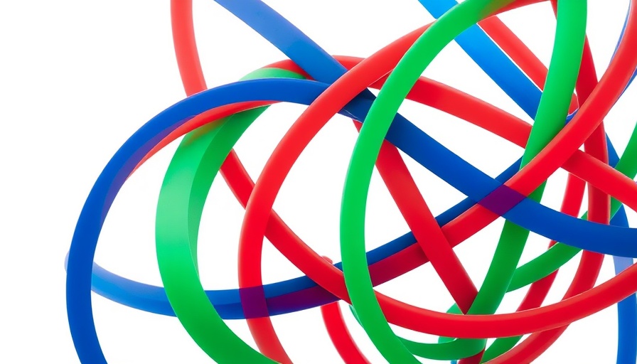 Colorful abstract pattern of interwoven lines.