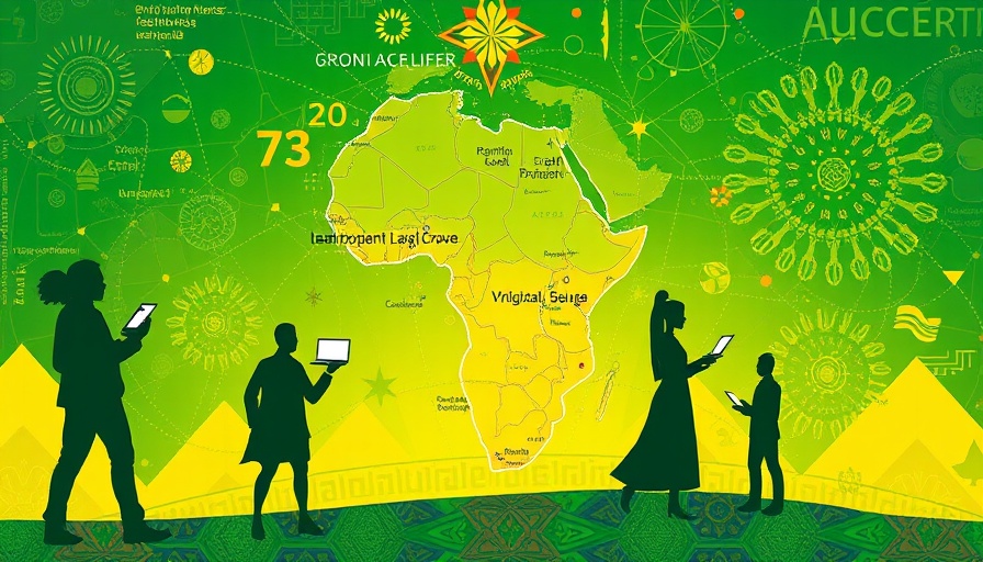 Illustration of digital transformation in Africa, showcasing digital maturity.