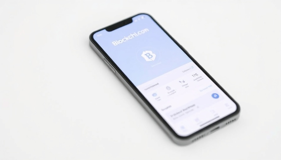 Blockchain Africa app interface on smartphone screen