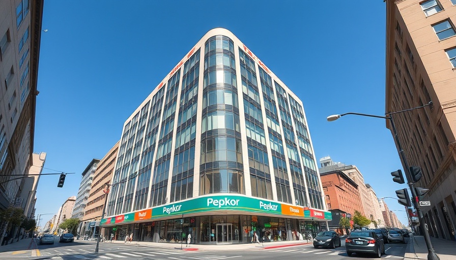 Pepkor building exterior under clear sky in South Africa.