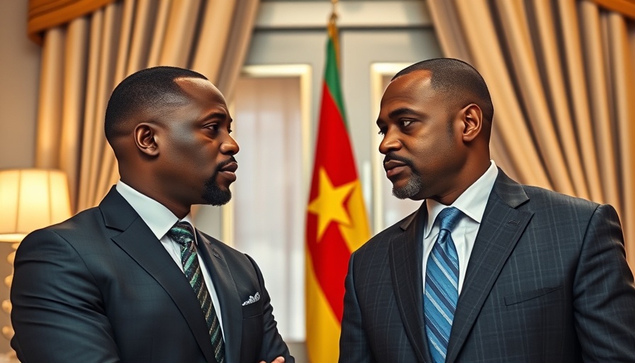 DR Congo Dialogue for Peace meeting with two men discussing.