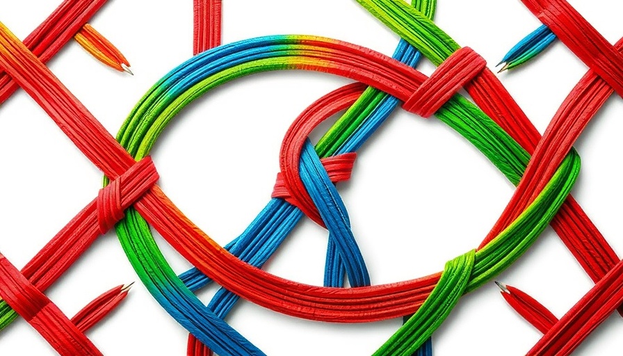 Vibrant abstract pattern symbolizing unity and diversity.
