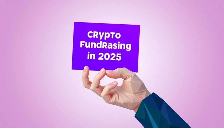 Graphic hand holding pitch deck card, funding guidance 2025.