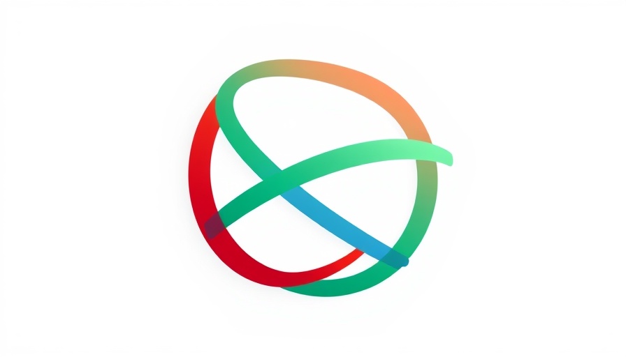 Woven arcs in abstract colorful design