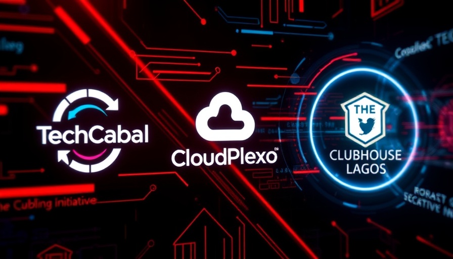 Dynamic tech graphic featuring TechCabal and CloudPlexo logos.