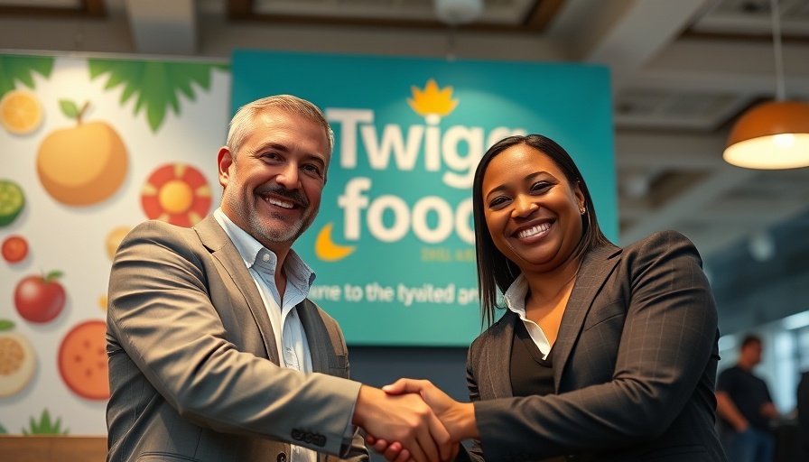 Twiga Foods executives shaking hands at an event.