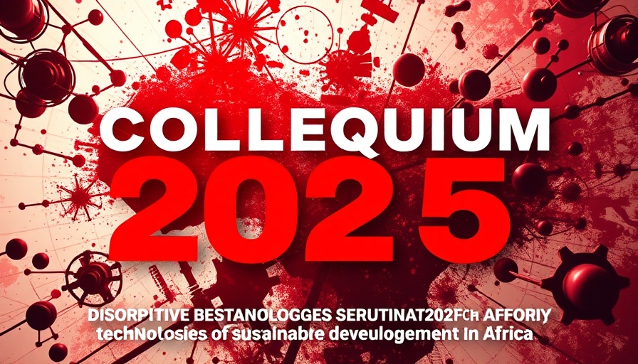 Bold poster for The Colloquium 2025 event focusing on future finance and technology.