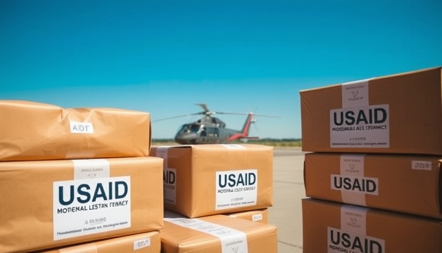 USAID packages symbolizing Africa's healthcare aid delivery.