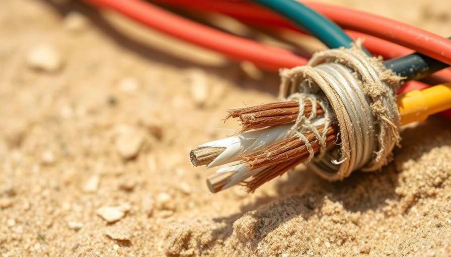 Frayed telecom cables in sand illustrating Nigeria Telecom Protection Law.