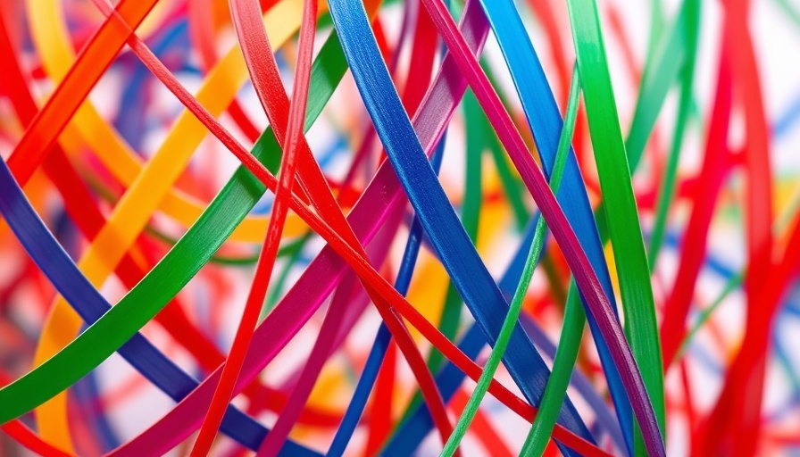 Abstract graphic of interwoven colored lines symbolizing AI Talent Gap North Africa.