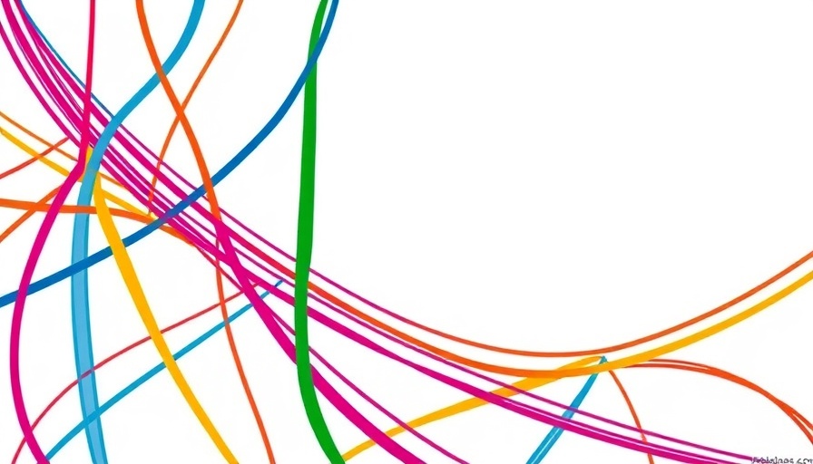 Abstract colorful logo with interwoven lines