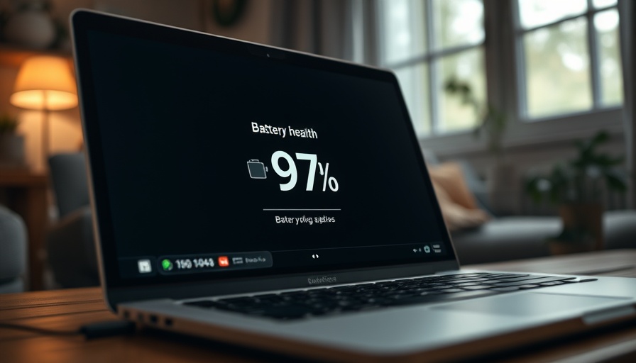 Check battery health on used laptops: laptop screen showing 97% battery.