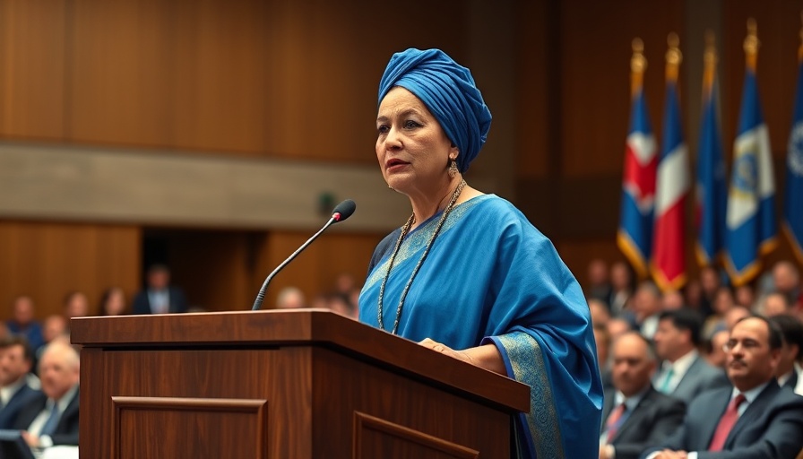African female leader speaking at podium, Women in Leadership Africa