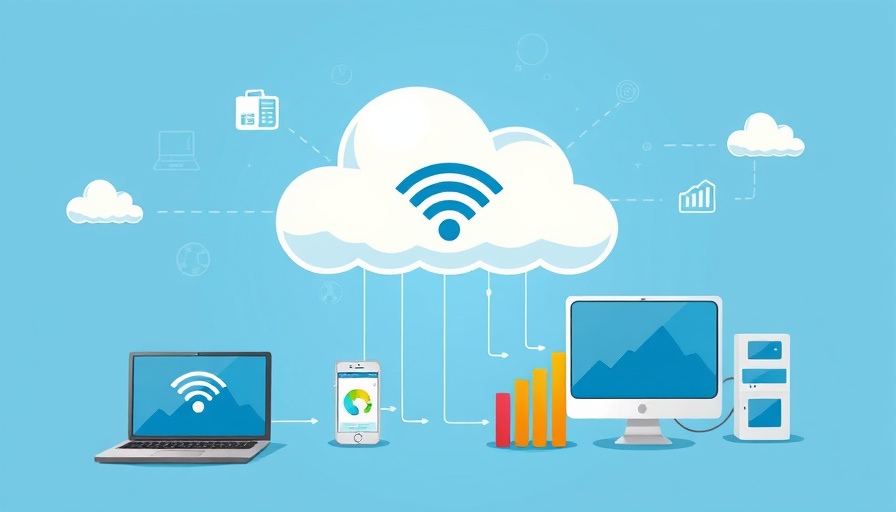 Digital illustration of cloud computing devices and cloud costs in Africa concept.