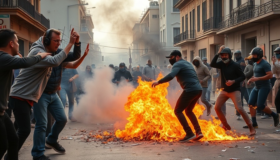 Togo Protests Turn Deadly: tense protest scene with fire.